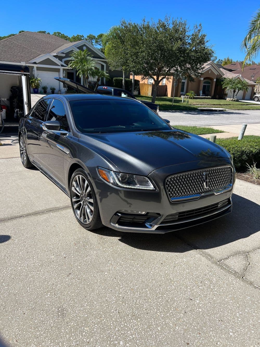 Detailed luxury sedan exterior